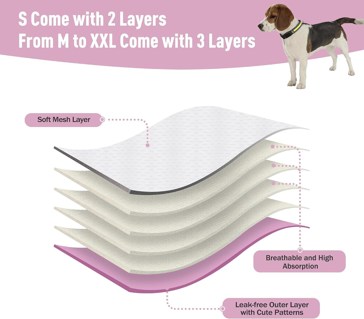 Washable female dog diaper with adjustable fit.
