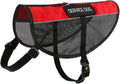 Red PLUTUS PET dog vest with two removable patches