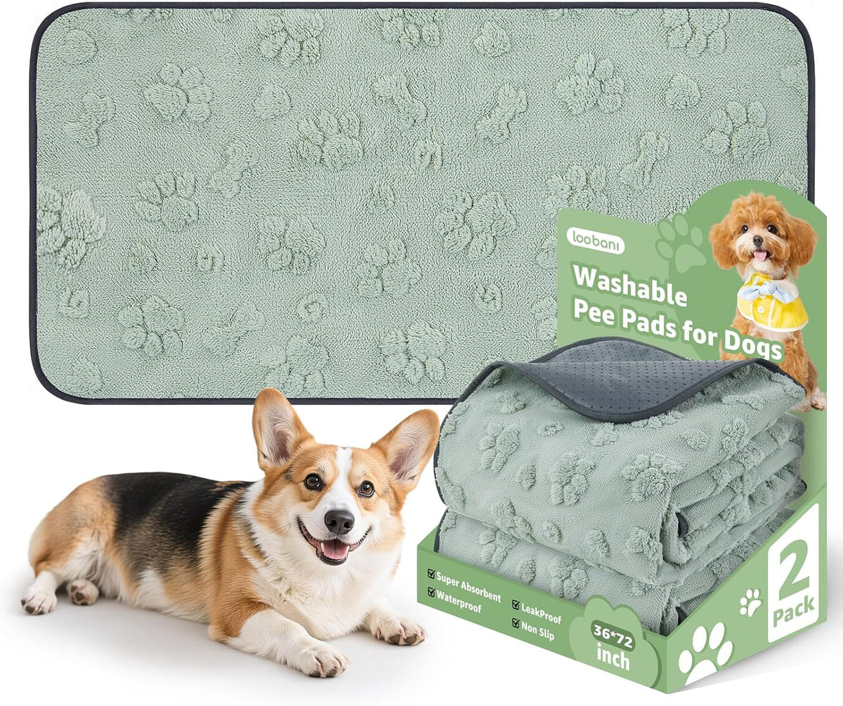 LOOBANI reusable dog pad for whelping, puppy training, and crate protection.