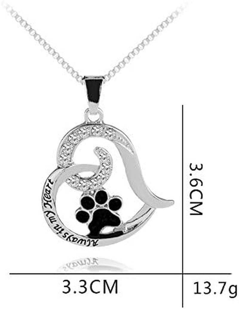 Always in My Heart pet memorial pendant necklace.
