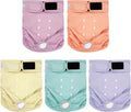 Washable female dog diaper with adjustable fit.