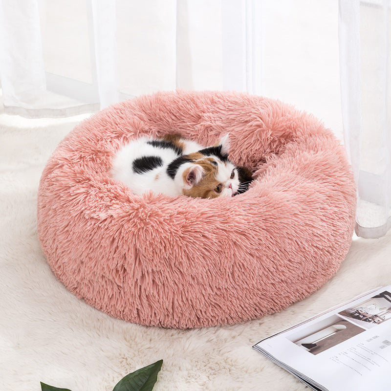 Cozy Winter Pet Bed — Soft & Warm Cat Nest