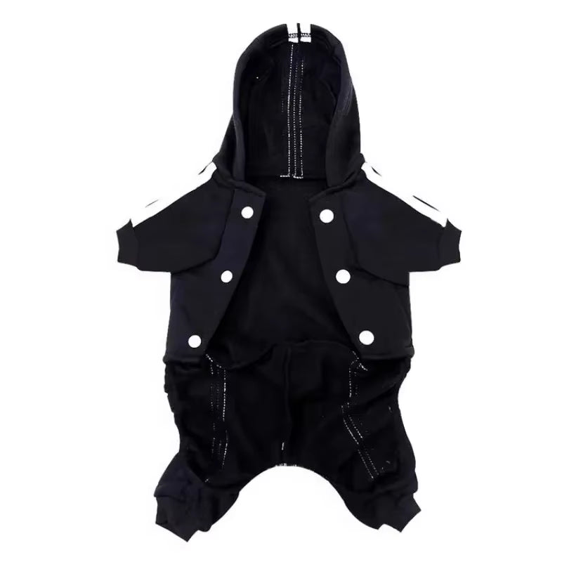 Black Adidog dog jumpsuit