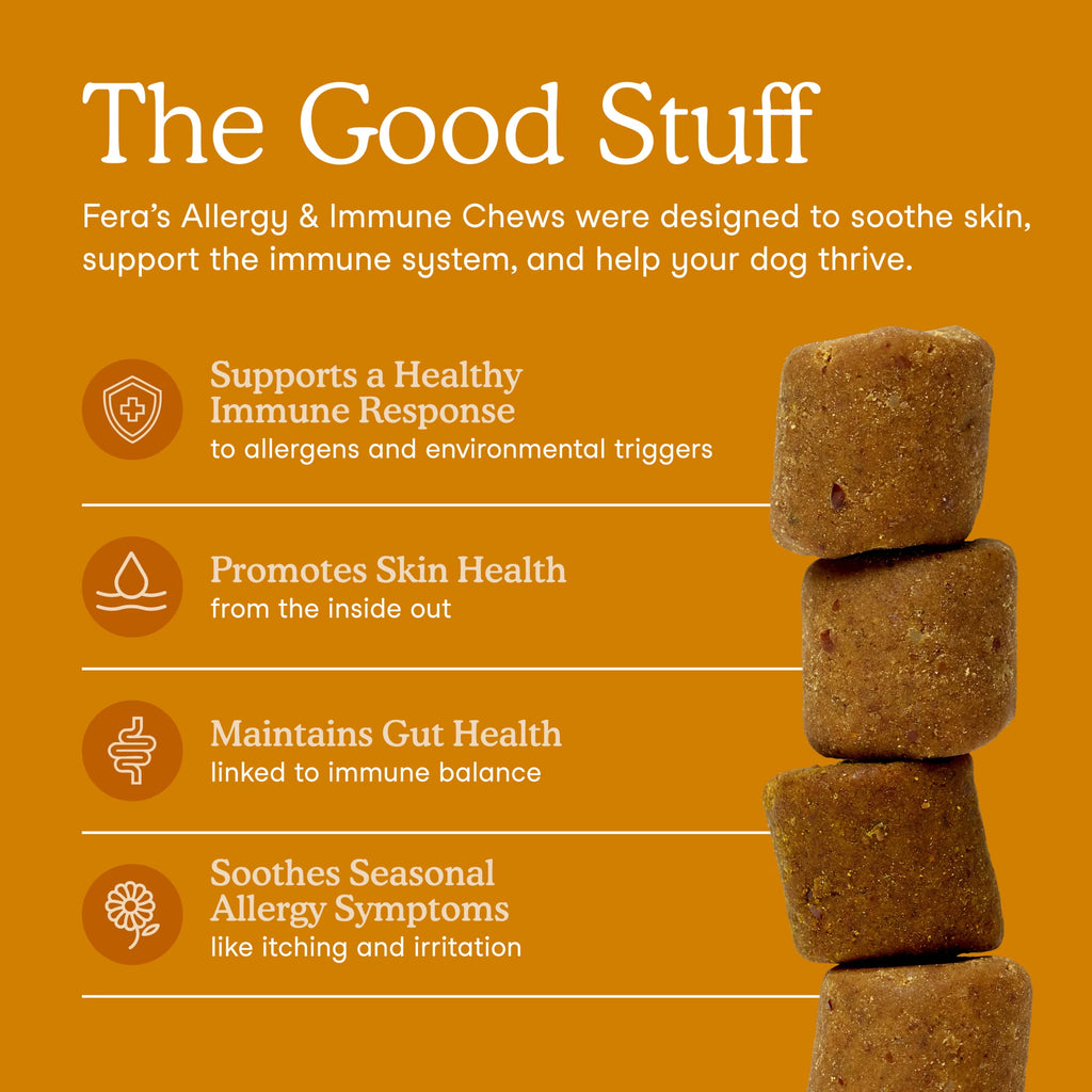 Fera Pets Allergy + Immune Support soft chews for dogs, 90 chews.