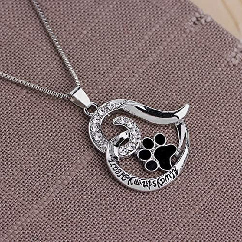 Always in My Heart pet memorial pendant necklace.