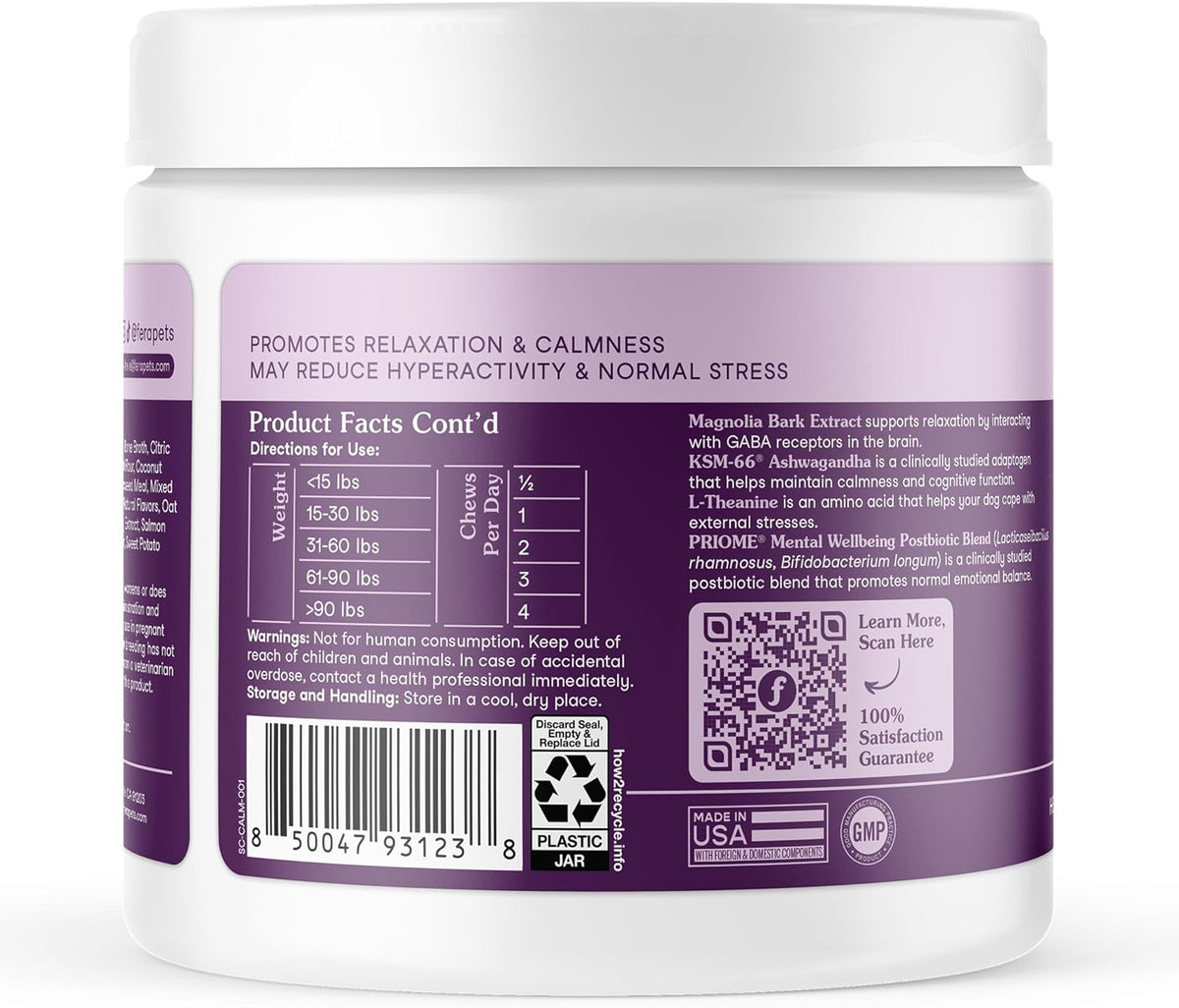 Fera Pets Calming Chews for Dogs with Ashwagandha
