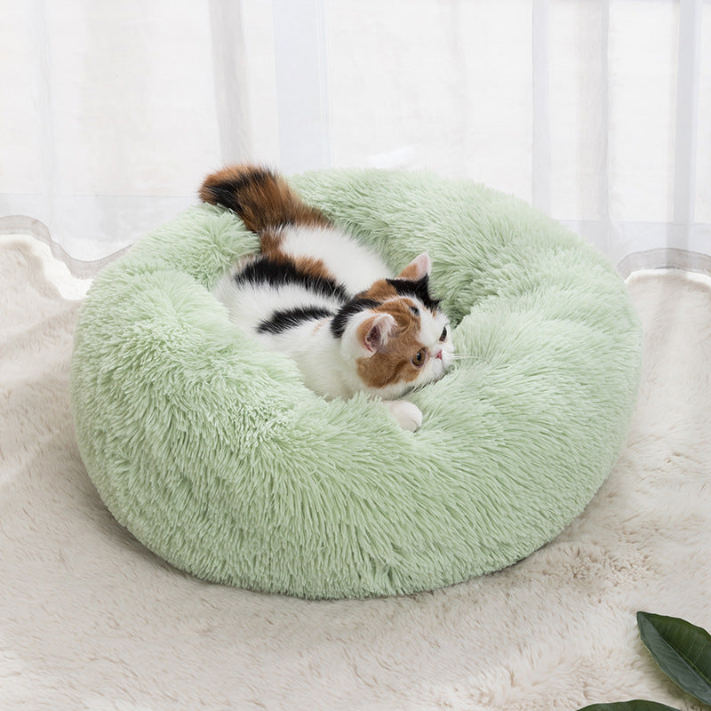 Cozy Winter Pet Bed — Soft & Warm Cat Nest