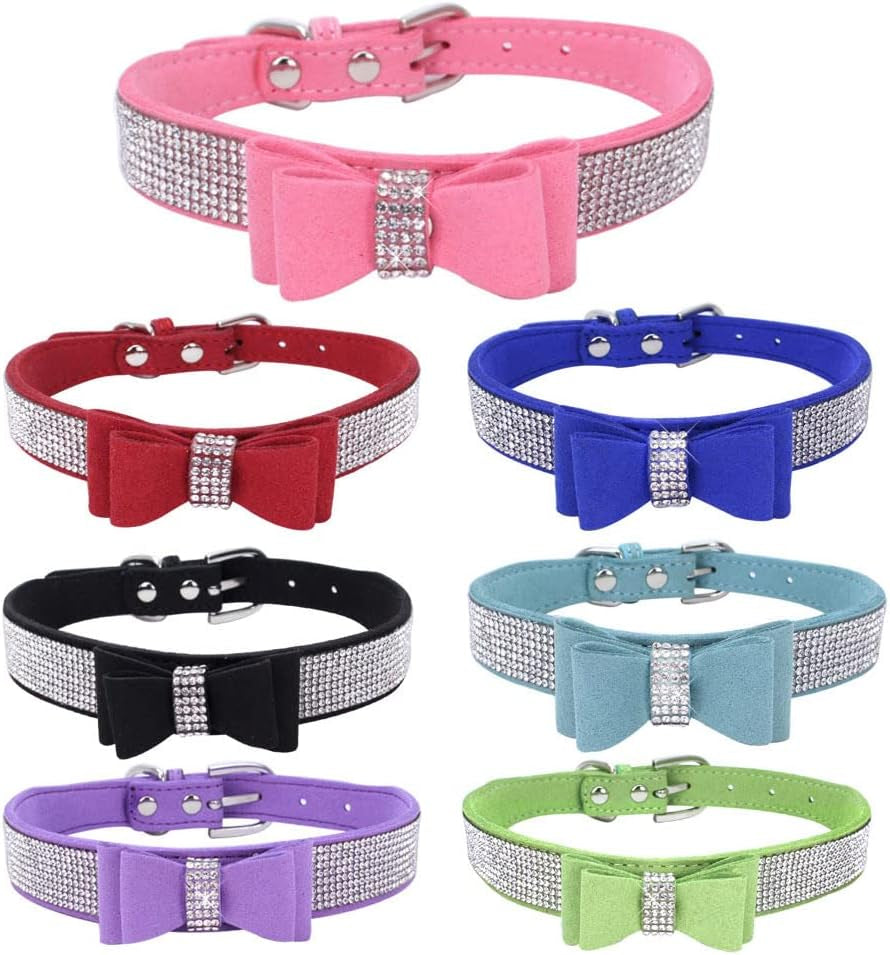 Rhinestone bow collar colors 