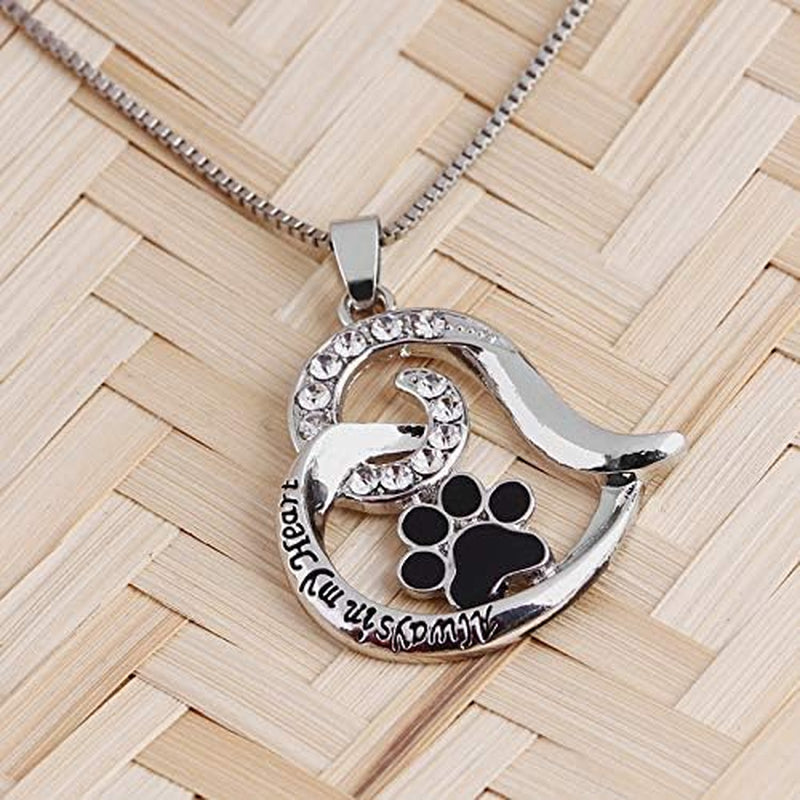 Always in My Heart pet memorial pendant necklace.