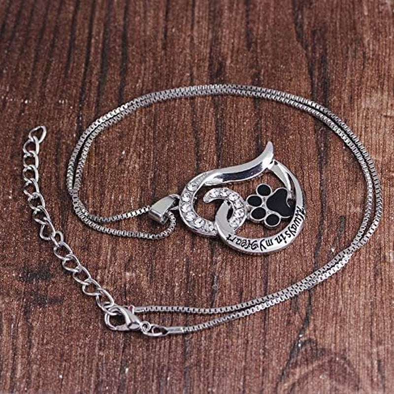 Always in My Heart pet memorial pendant necklace.
