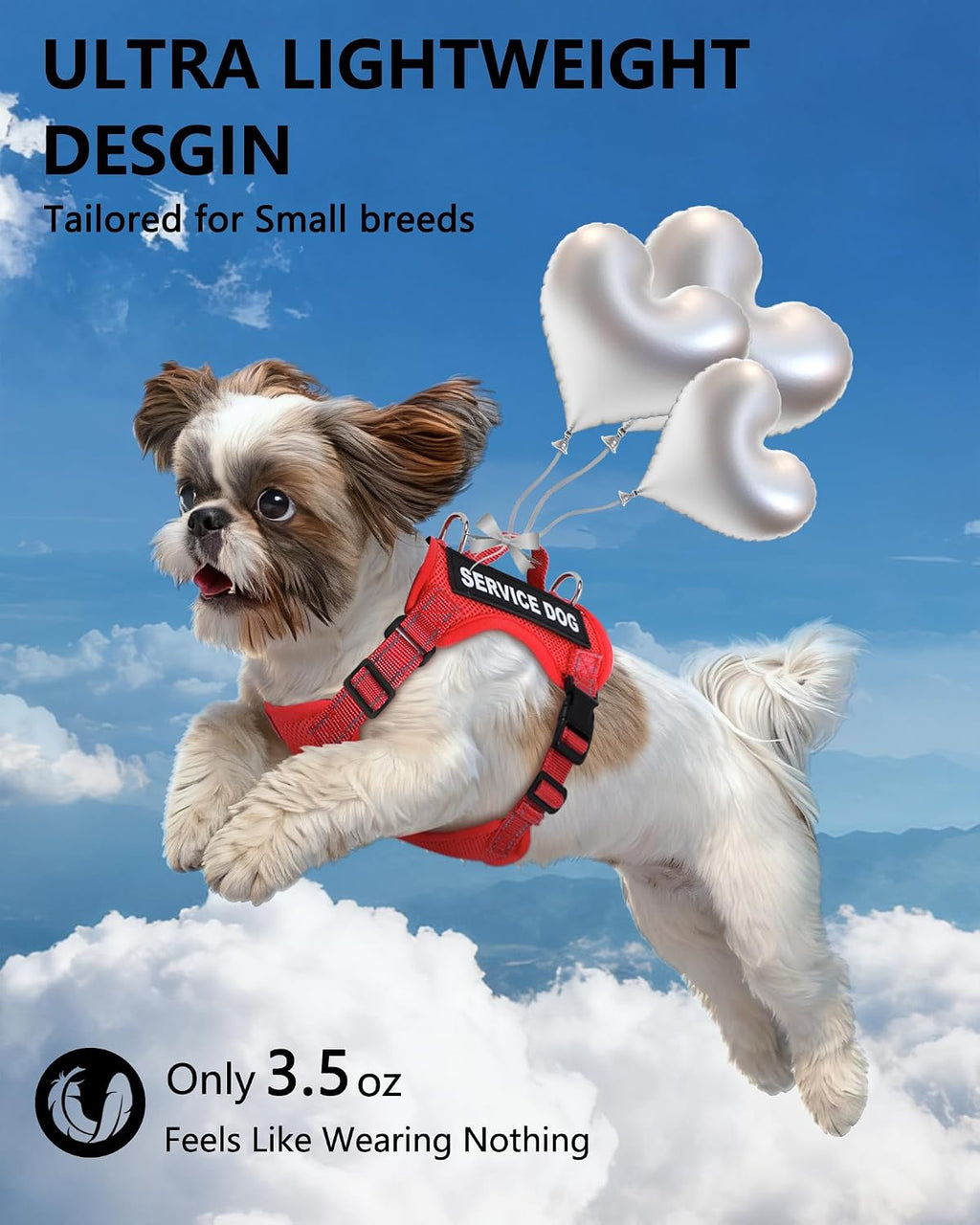 Small dog vest kit with leash, bone-shaped ID tag, and interchangeable patches