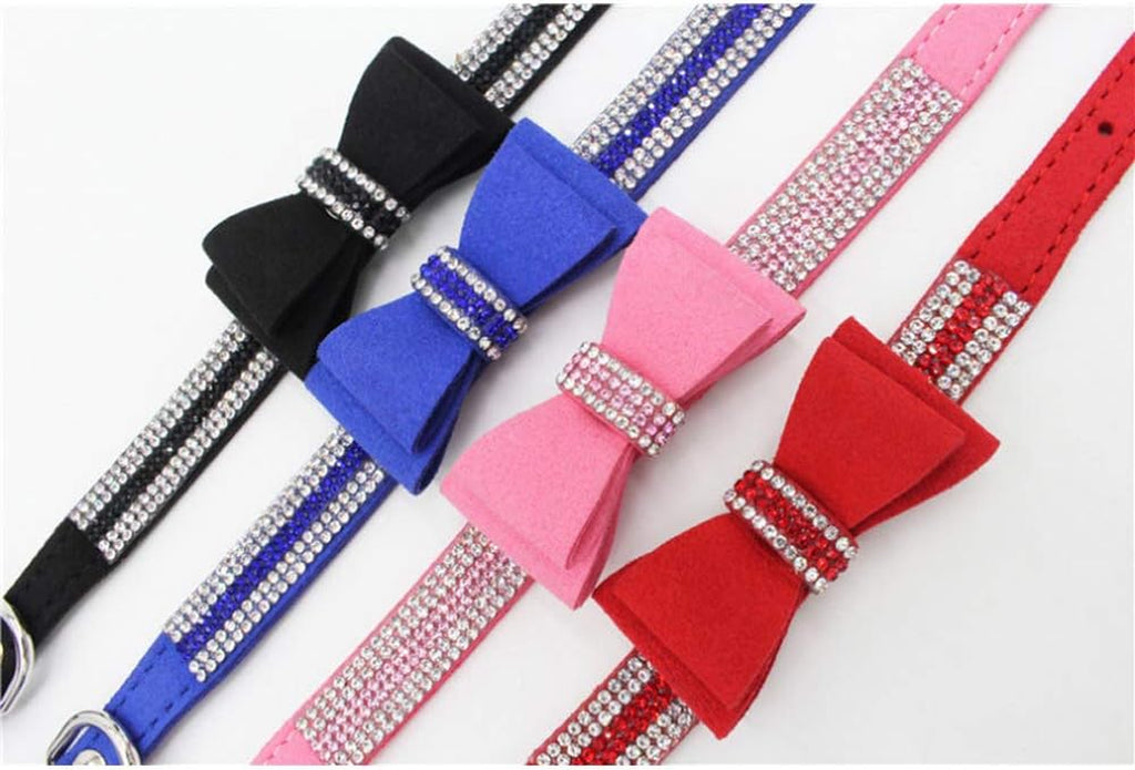 Rhinestone bow collars 