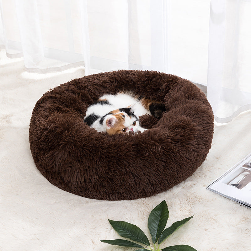 Cozy Winter Pet Bed — Soft & Warm Cat Nest